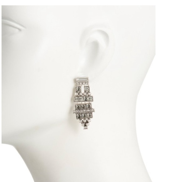 NWT ALLSAINTS Rhodium Large Statement Earrings - Picture 4 of 6
